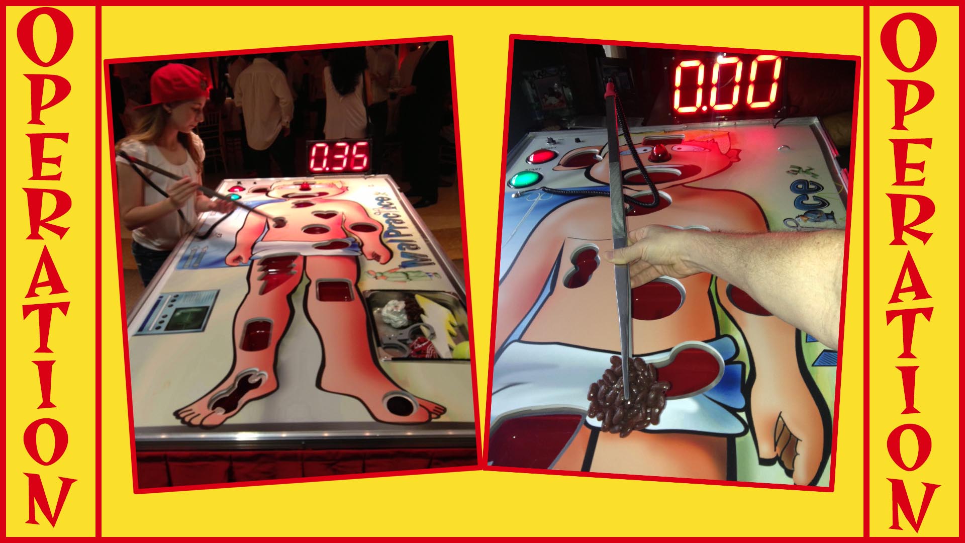 life size operation game for party rental in south florida